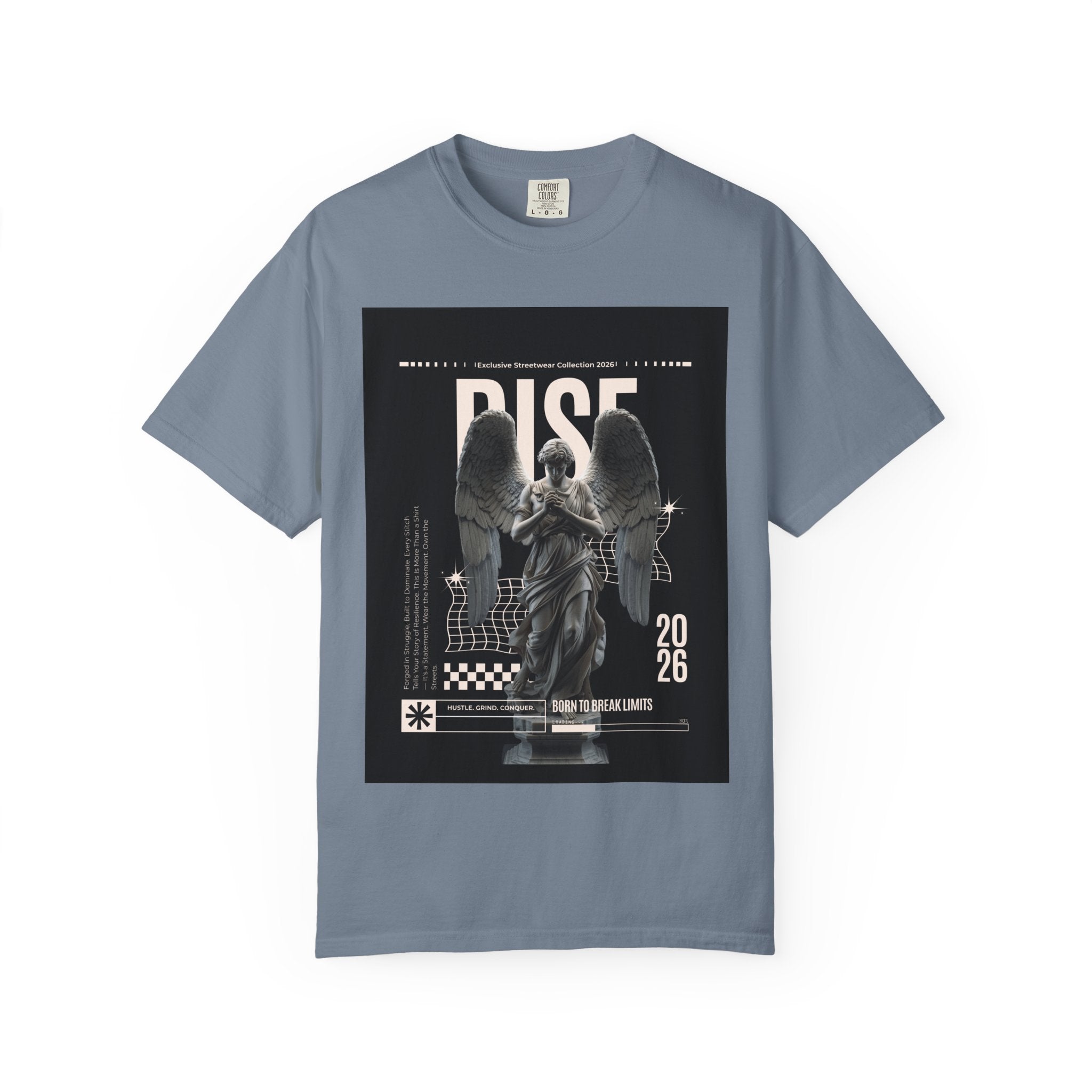 Rise Angel Graphic T-Shirt — Gothic Statue Streetwear Tee
