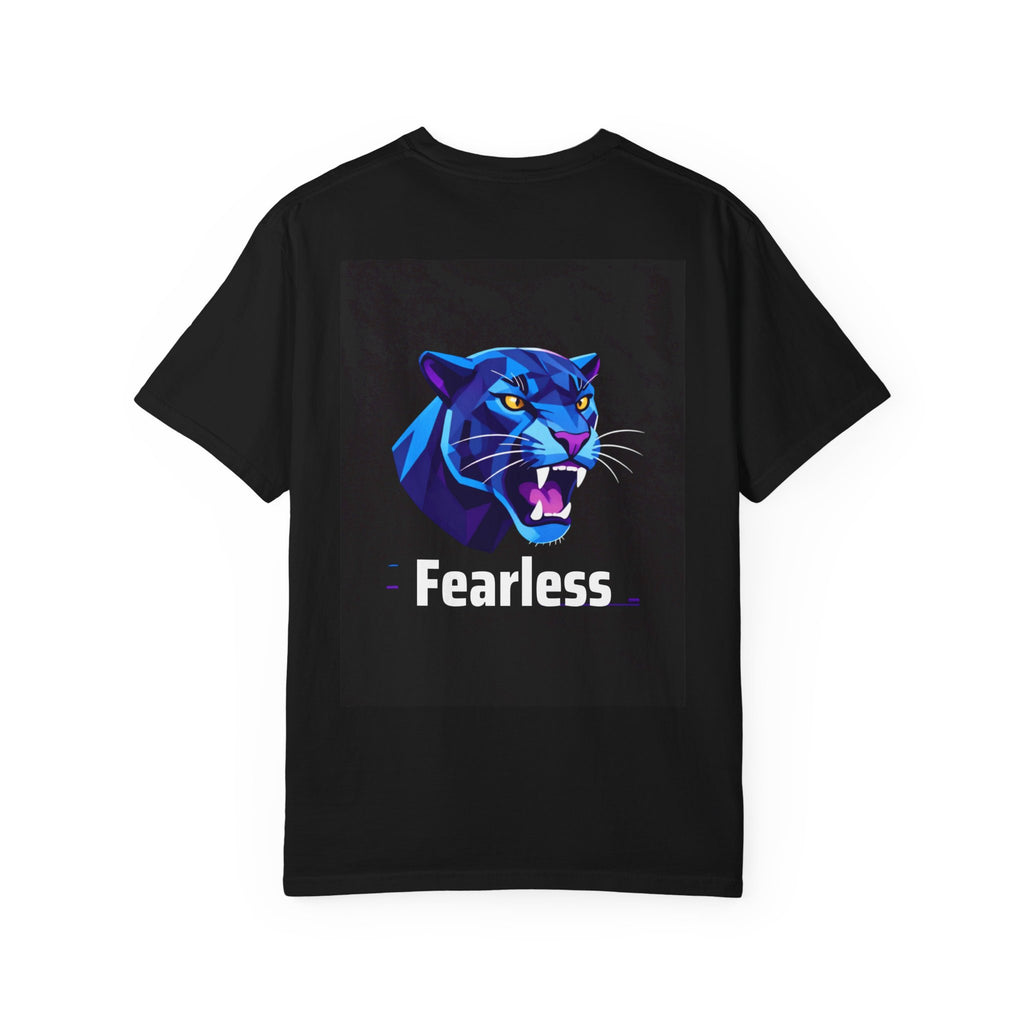 Fearless Panther T-Shirt — Bold Graphic Tee with Blue Panther Design