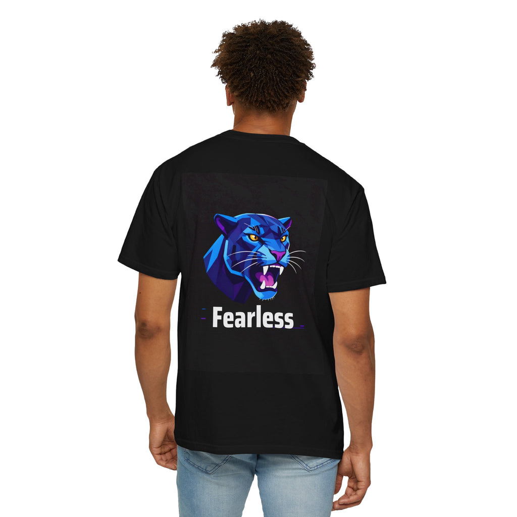 Fearless Panther T-Shirt — Bold Graphic Tee with Blue Panther Design